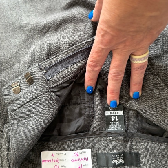 Mossimo Supply Co. Gray Straight Leg Pants Fit 4 Style, Size 14 - Picture 3 of 4